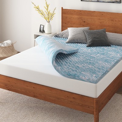 NapQueen 2" Swirl Egg-Shell Cooling Gel Memory Foam Mattress Topper