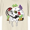 Natural World Skull And Mushrooms Men's Natural T-Shirt - 2 of 3