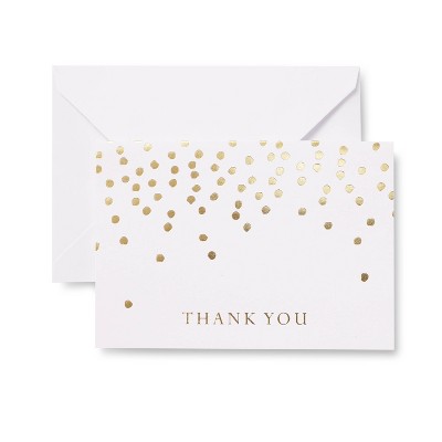 50ct Thank You Confetti Blank Note Cards : Target