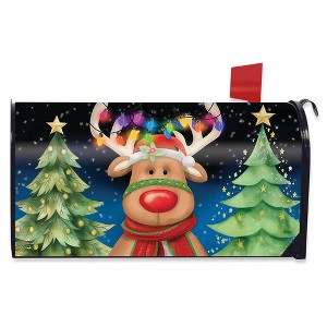 Briarwood Lane Christmas Mailbox Cover  - Oversized - Festive Reindeer Oversized For Christmas Mailbox Cover - 1 of 2