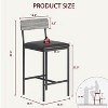 Jojoka Bar Stools Set of 2/4, Counter Height Bar Stools with Back & Upholstered Wider Seat, 25.5" Kitchen Barstools with Footrest for Kitchen - 2 of 4