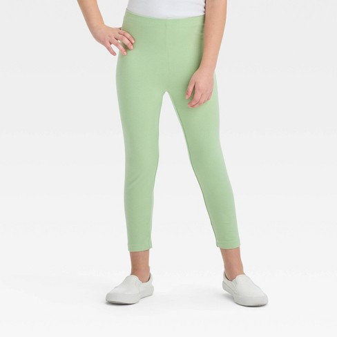 Girls' Capri Leggings - Cat & Jack™ Light Olive M