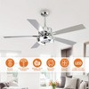 Parrot Uncle 52" Modern Chrome LED Ceiling Fan with Light and Remote Control - 2 of 4