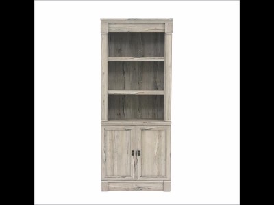 Palladia Split Oak Library Bookcase with Adjustable Shelves and Doors