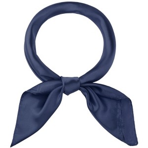 INSPIRE CHIC Women's Solid Color Satin Large Square Scarf Neckerchief Bandanas 35"x35" - 1 of 4
