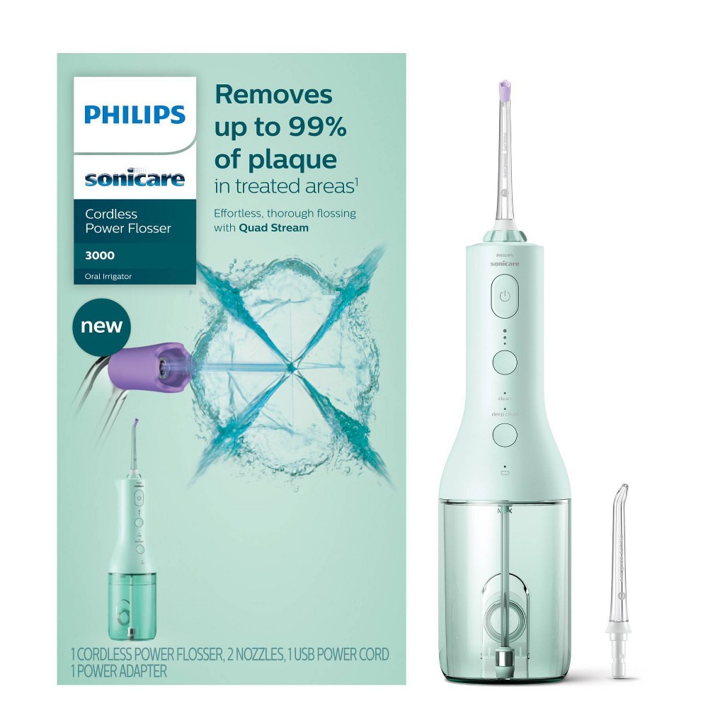 Photos - Electric Toothbrush Philips Sonicare Power Flosser 3000 Cordless - HX3806/24 - Mint