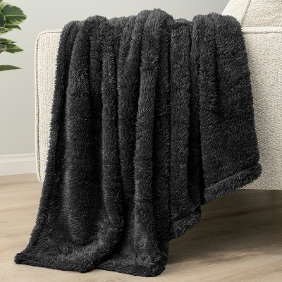 Black Twin Sherpa Fleece Machine Washable Blanket