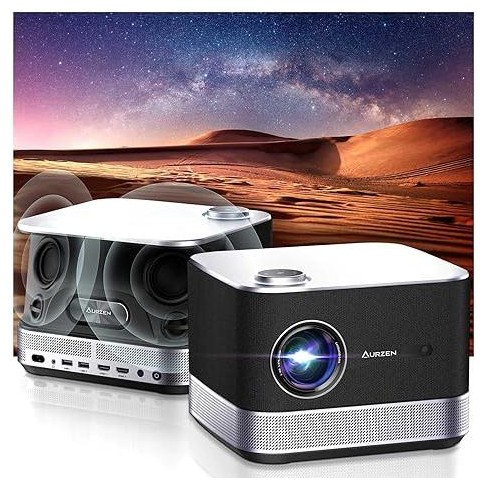 Aurzen Smart 3d Dolby Audio Projector With Wifi And Bluetooth, 4k