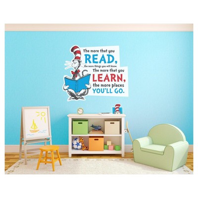 Dr. Seuss Cat In The Hat Inspirational Quote Giant Wall Decal