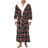 ADR Men's Robe, Warm Plush Hooded Bathrobe Man, Full Length Fleece Robe Man with Hood - 4 of 4