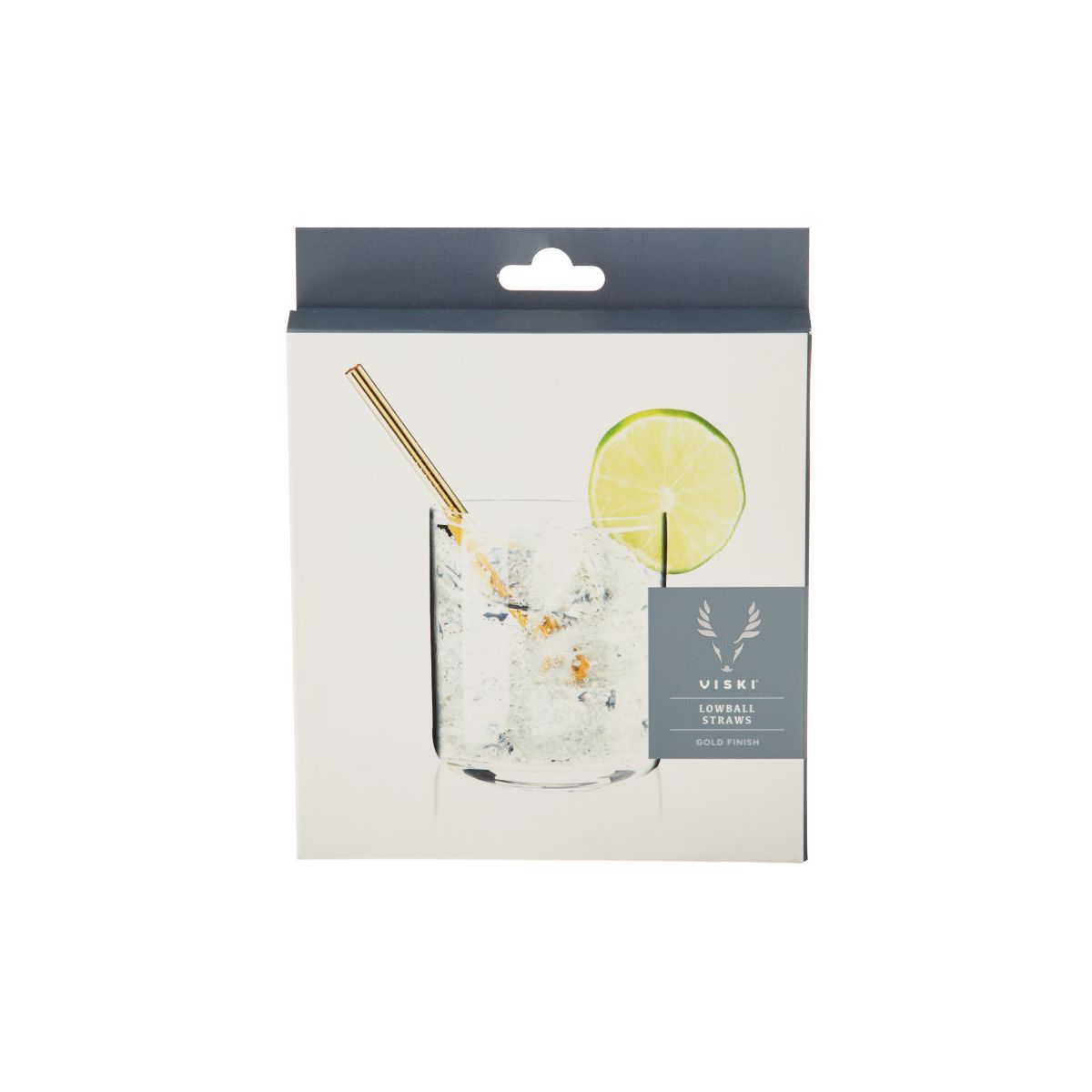 Viski Set of 6 Gold Stainless Steel Straws, 5” Reusable Short Metal Straws for Lowball Glasses, Anniversary, Home Bar Tools, Gifts for Cocktail Lovers - thumbnail 6