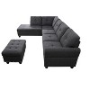 NicBex Couches for Living Room 98" Left Hand Facing Sofa Couches Modern Comfy Upholstered Sofa with Chaise and Storage Ottoma - 3 of 4