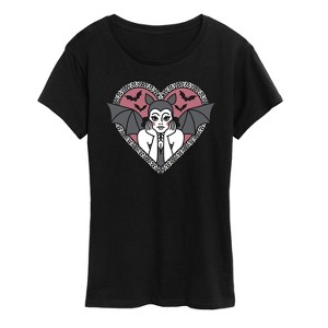 Women's - Instant Message - Bat Pinup Short Sleeve Graphic T-Shirt - 1 of 4