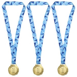 Unique Bargains Corrosion-resistant Strong Durable Zinc Alloy Sports Award Medals 3 Pcs 2.56" - 1 of 4