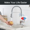 Single-Handle Pull-Down Sprayer 3 Spray High Arc Kitchen Faucet With Deck Plate - 4 of 4