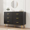 6-Drawer Dresser for Bedroom, 41.7" Wide Cabinet with Elevated Base, Chest Drawers Organizer Unit for Closet, Living Room, Hallway - 3 of 4