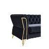 NicBex 87.4 Inch Velvet Tufted 2-Seat Sofa with Metal Legs for Living Room,Apartment,Bedroom - 4 of 4