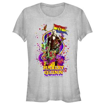 Juniors Womens The Suicide Squad Harley Quinn Color Splash T-Shirt