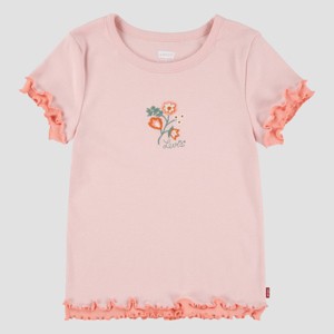 Levi's® Girls' Short Sleeve Embroidered Floral T-Shirt - Light Pink - 1 of 4