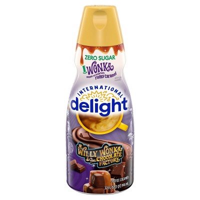 International Delight Zero Sugar Wonka Fudgy Caramel Creamer - 32 fl oz