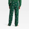 Men's Dalmatian Microfleece Holiday Matching Family Pajama Pants - Wondershop™ Green - 2 of 4
