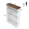 MAYEERTY 4-Tier Slim Rolling Cart, Narrow Storage for Small Kitchen, Home Use - 4 of 4