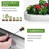BestMassage Galvanized Metal  Raised Garden Bed with Open Base Design Garden Planter Box - 3 of 4