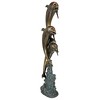 Design Toscano Triple Leaping Dolphins Cast Bronze Garden Statue - 3 of 4