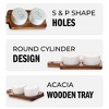 DUKA White Salt and Pepper Shakers with Wooden Paddle Tray Holder - 4 of 4