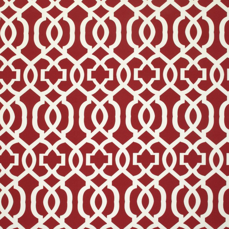 Outdoor Rounded Chair Cushion - Red/White Geometric - Pillow Perfect, 5 of 6