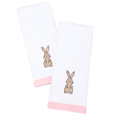 The Lakeside Collection Bunnies & Bows Bath Collection - Set of 2 Hand Towels