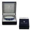 Metallo Stainless Steel Two-Toned Striped Link Bracelet - Black & Blue - Black - 8.5 Inch - 2 of 4