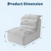 GustoWave Lazy Bean Bag Chair,  Floor Couch with High-Resilience Foam, Non-Slip Base, Beanbag Chairs for Adults, Gray - 2 of 4