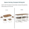 NicBex Modern 7-Piece Dining Table Set with Faux Marble, 55" Semi-Circular Table with 6 Triangular Chairs, Kitchen Table Set for 6 - 4 of 4