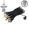Novelty Lights 100 Light Incandescent Mini Christmas String Lights Black Wire 50 Feet - 2 of 4