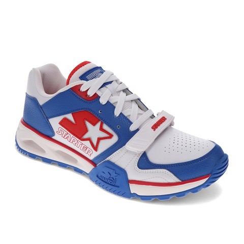 Мужские Starter Mens Team Trainer 92 Lowtop Casual Sneaker, White/Blue, Size 10
