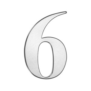Unique Bargains 304 Stainless Steel Self-adhesive Polished Surface Rust Resistant House Number 1 Pc - 1 of 4