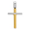 Black Bow Jewelry 14k Two Tone Gold, Polished Crucifix Pendant, 18 x 32mm - 3 of 4