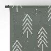 CoastL Studio Pine Trees Olive Single Panel Sheer Window Curtain - Deny Designs - image 4 of 4