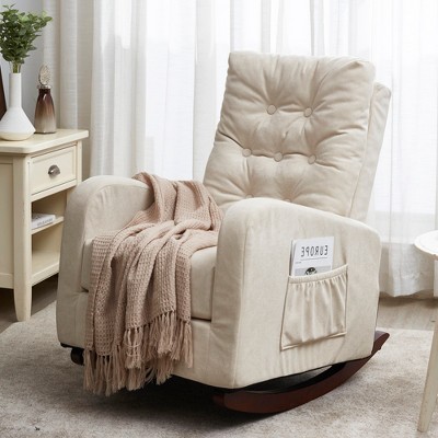 Sofa Rocking Chair With Side Pockets - ModernLuxe