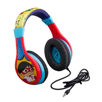 eKids Ryan's World Wired Headphones, Over Ear Headphones for School, Home, or Travel  - Multicolored (RW-140.EXV9)
