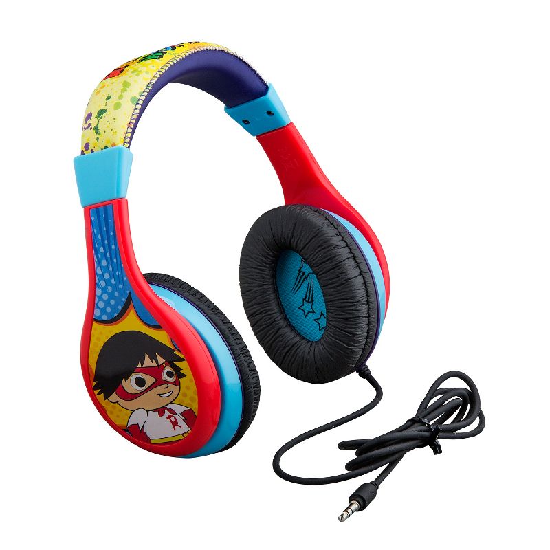eKids Ryan's World Wired Headphones, Over Ear Headphones for School, Home, or Travel  - Multicolored (RW-140.EXV9), 1 of 4