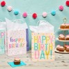 Sparkle and Bash 24 Pack 8 x 10 x 4 Inch Happy Birthday Gift Bags with Handles and 24 Sheets White Tissue Paper, 4 Pastel Colors - 3 of 4