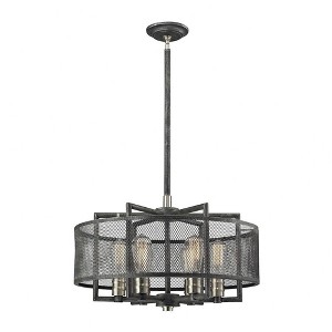 Elk Home Slatington 6 - Light Chandelier in  Brushed Nickel/Silvered Graphite - 1 of 3
