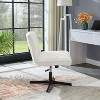ORRD Adjustable Swivel Chair, Criss Cross Legging Wide Seat Office Desk Vanity Chair with Corduroy, Black, Modern Home Gift - 4 of 4
