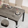Okak Farmhouse Wood Large Collaborative Desk Rectangle Dining Table,Long Modern Kitchen Dinner Table for Dining Room,Breakfast Nook - 3 of 4