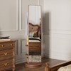 SEVOBAL Full Length Mirror 69"x16" 360 degree Rotating with Rotating Coat Rack Solid Wood Mirror Hanger Storage, Walnut, 19.69"*19.69"*68.8" - 2 of 4