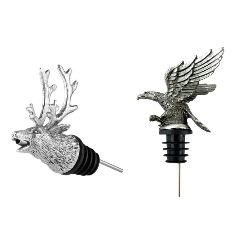 Happy Hour Animal Head Pourer 2-Pack, Stag & Eagle, 1 of 7