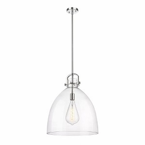 Newton Bell - 1 Light Stem Hung Pendant In Industrial Style-23.88 Inches Tall and 18 Inches Wide - 1 of 1