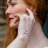 Lucy Quartermaine - Art Deco Halo Hand Chain in Gold Vermeil - 2 of 4